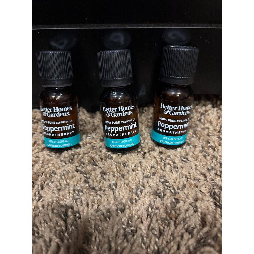 Better Homes & Gardens Peppermint 100% Pure Essential Oil Aromatherapy 0.5oz 3pk